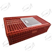 Caja de transporte de plástico para aves de corral
